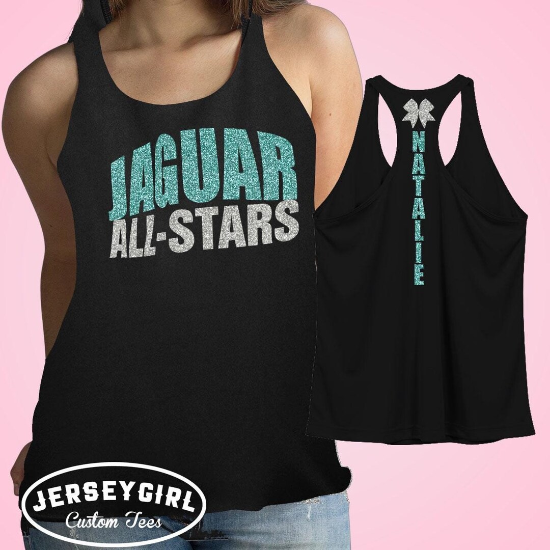 Custom Glitter Cheer Practice Tank Top With Cheerleader's Name - Etsy