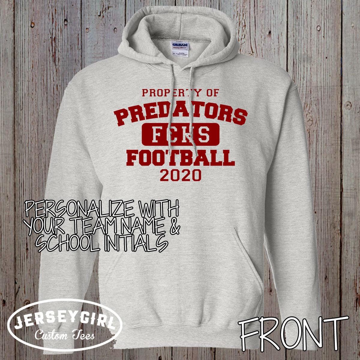  Custom Football American Hoodie With Name & Number