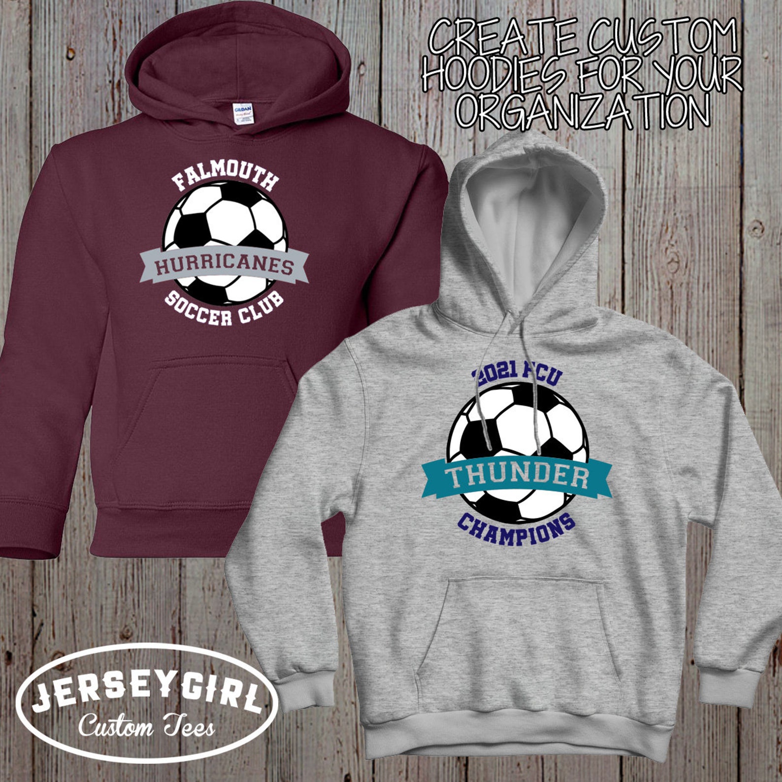 Custom Soccer Hoodie Soccer Team Sweatshirt with Name & Etsy