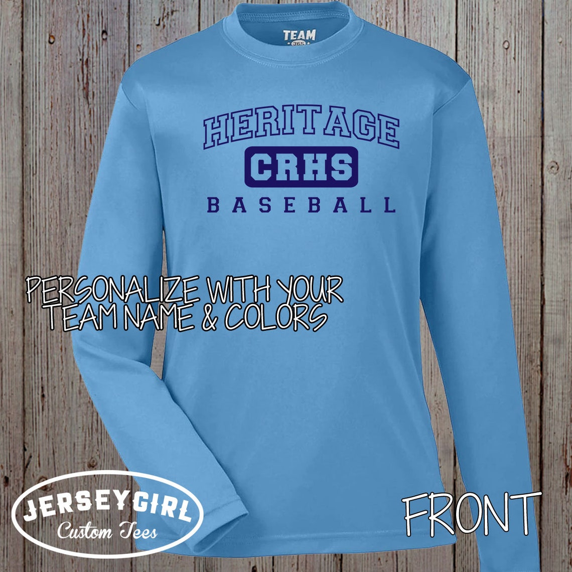 Custom LongSleeve High School Baseball Shirt with Name on Etsy