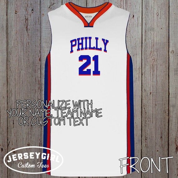JerseyGirlCustomTees Custom Liberty Basketball Jersey with Name & Number, Philly Basketball Jersey, Custom Philadelphia Basketball Jersey