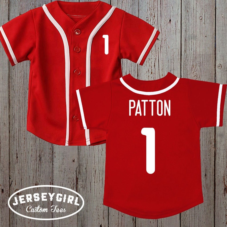 Custom Toddler Baseball Jersey W/name Customized Infant Etsy