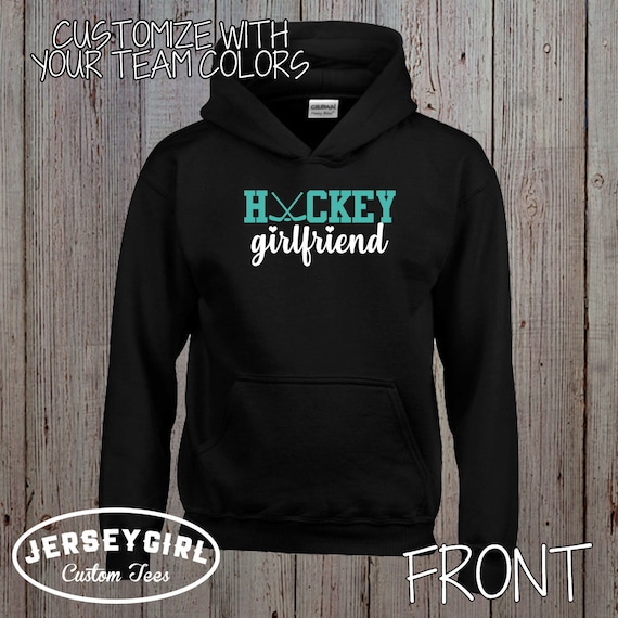 Custom Hockey Girlfriend Sweatshirt With Name Number
