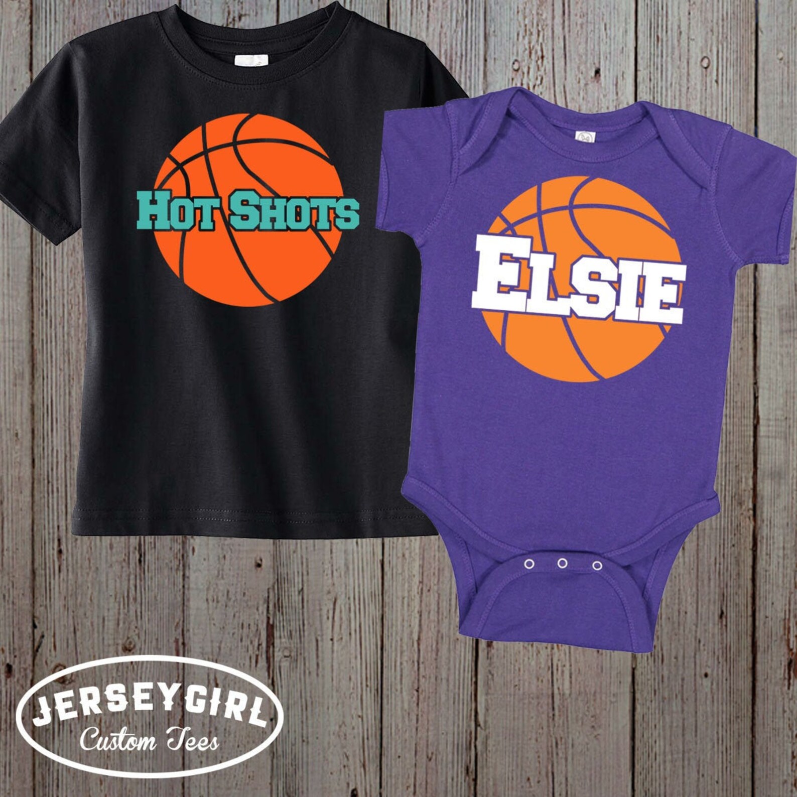 Custom Infant or Toddler Basketball Shirt With Name Etsy