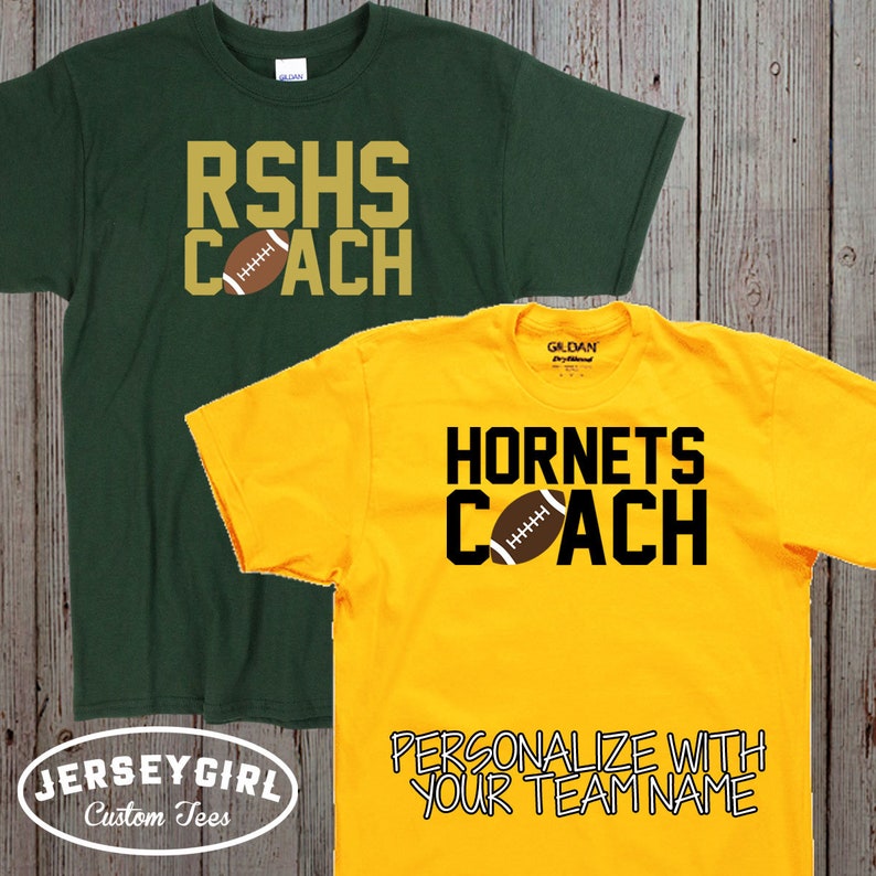 Custom Football Coach Shirt with Name Personalized Football Etsy