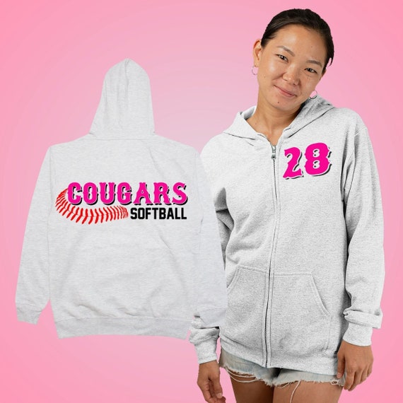 Custom Softball Zip up Hoodie Softball 