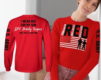 RED Friday Long Sleeve Shirt | RED Friday Army mom shirt, Remember Everyone Deployed long-sleeved shirt