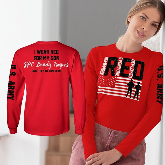 RED Friday Long Sleeve Shirt RED Friday Army Mom Shirt - Etsy