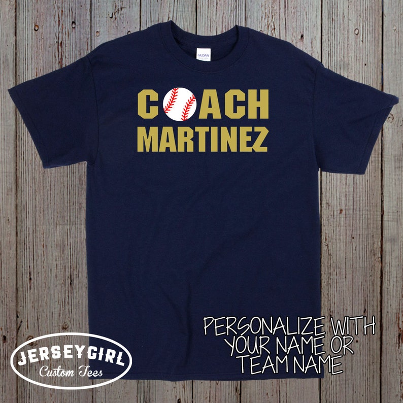 Custom Baseball Coach Shirt with Name Customized Baseball Etsy