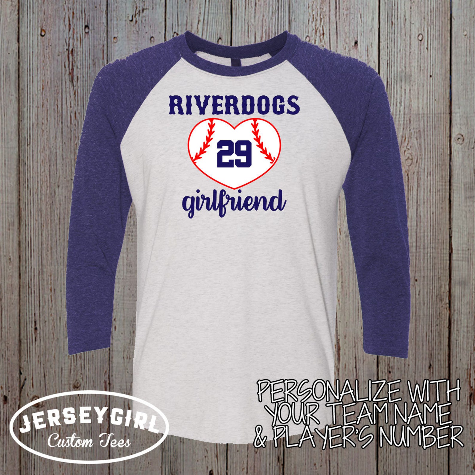 Baseball Girlfriend Shirt with Number Custom Baseball Wife Etsy