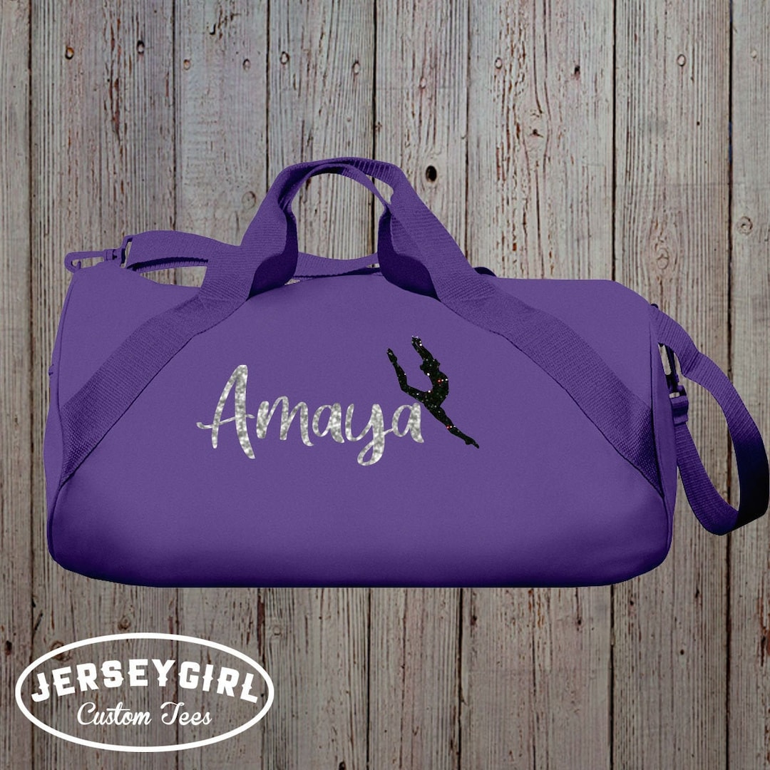 Personalized Glitter Dance Duffel Bag Etsy