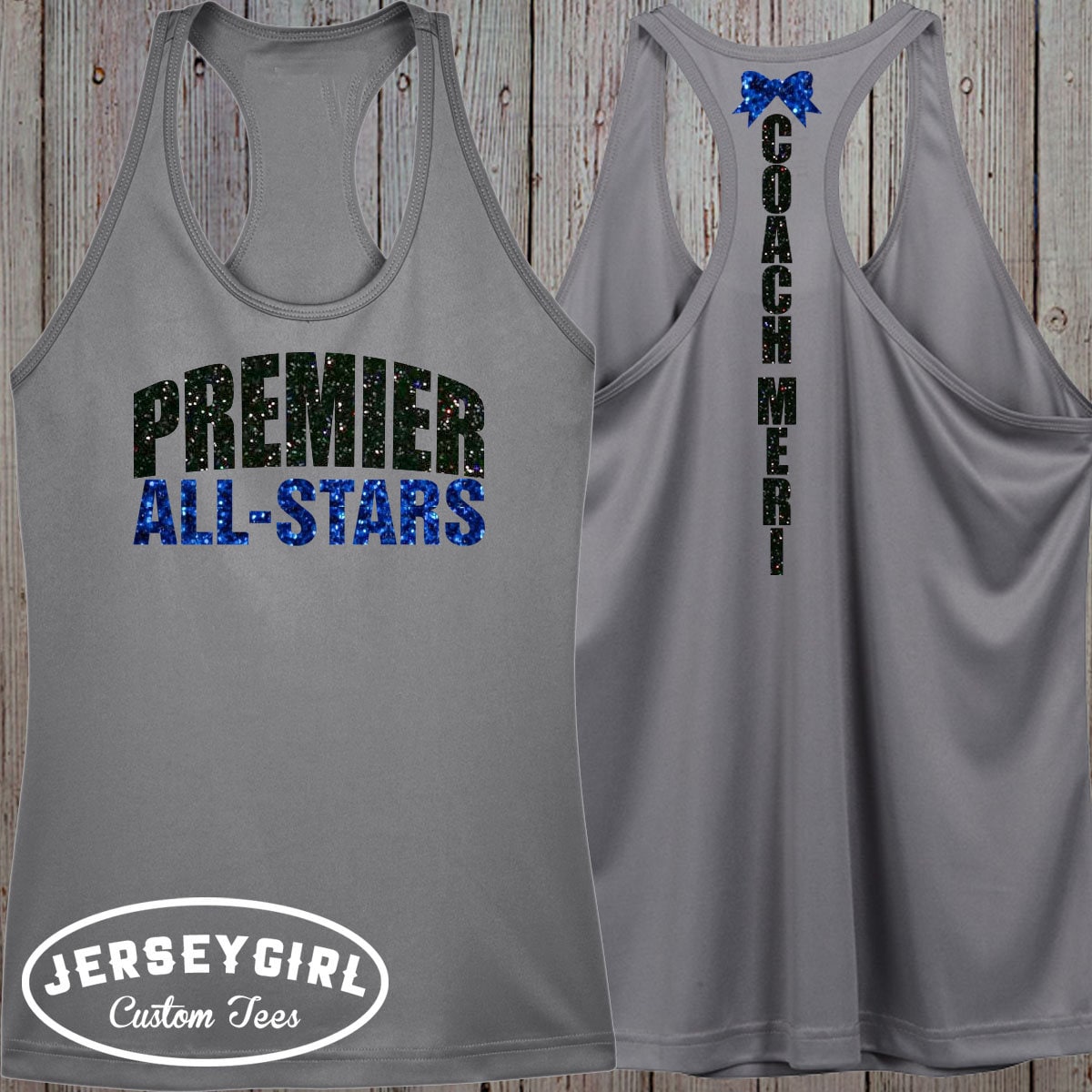 Custom Glitter Cheer Practice Tank Top With Name Customized | Etsy