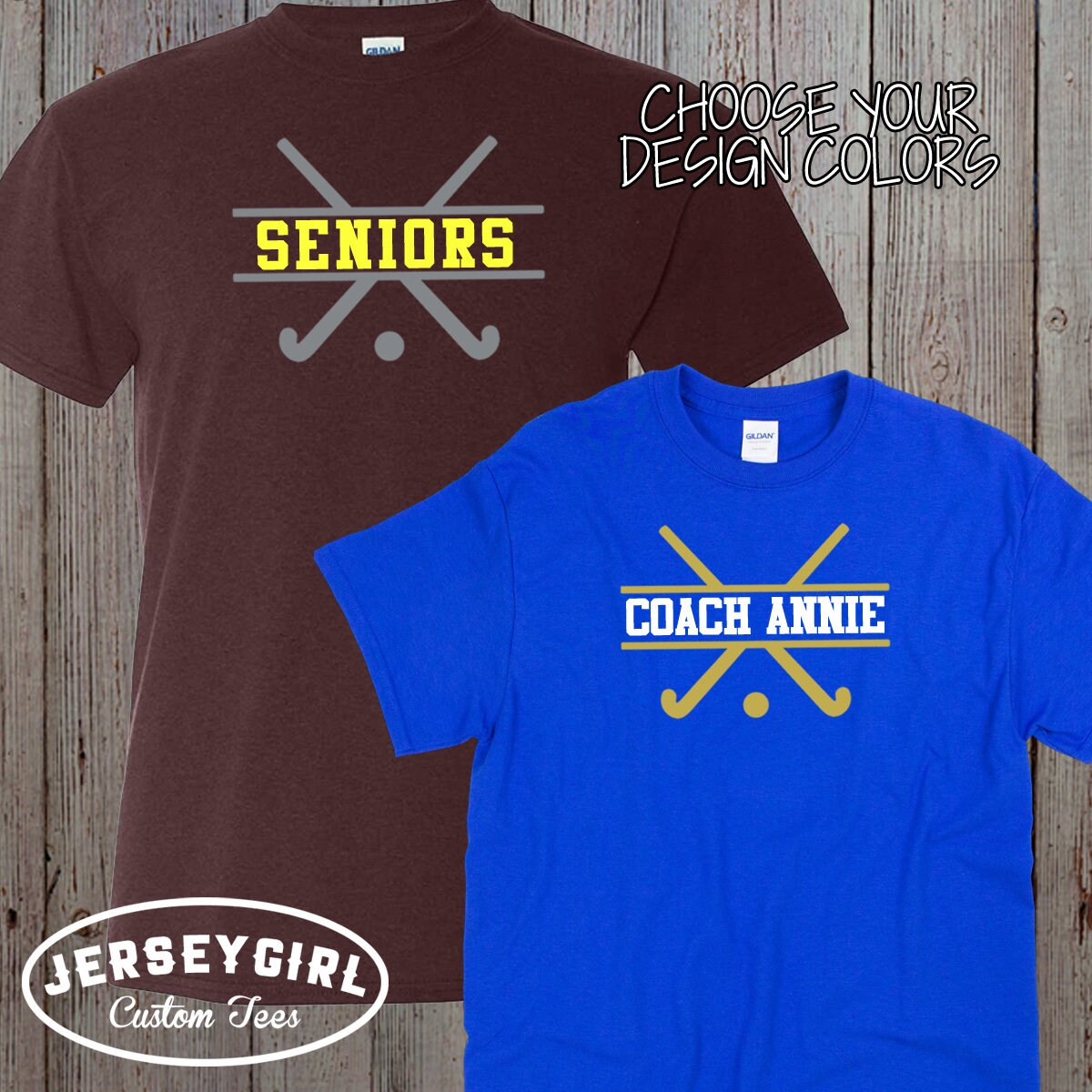 Custom Field Hockey Shirt Crossed Field Hockey Sticks TShirt Etsy