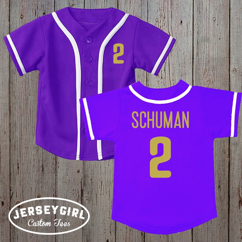 Custom Toddler Baseball Jersey W/name Customized Infant Etsy