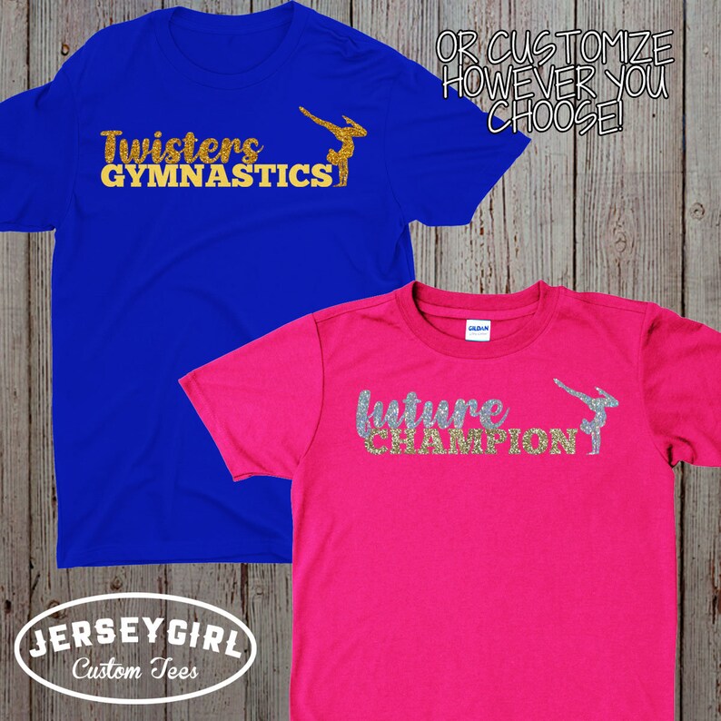 Glitter Custom Gymnastics Coach Shirt With Name Personalized Etsy