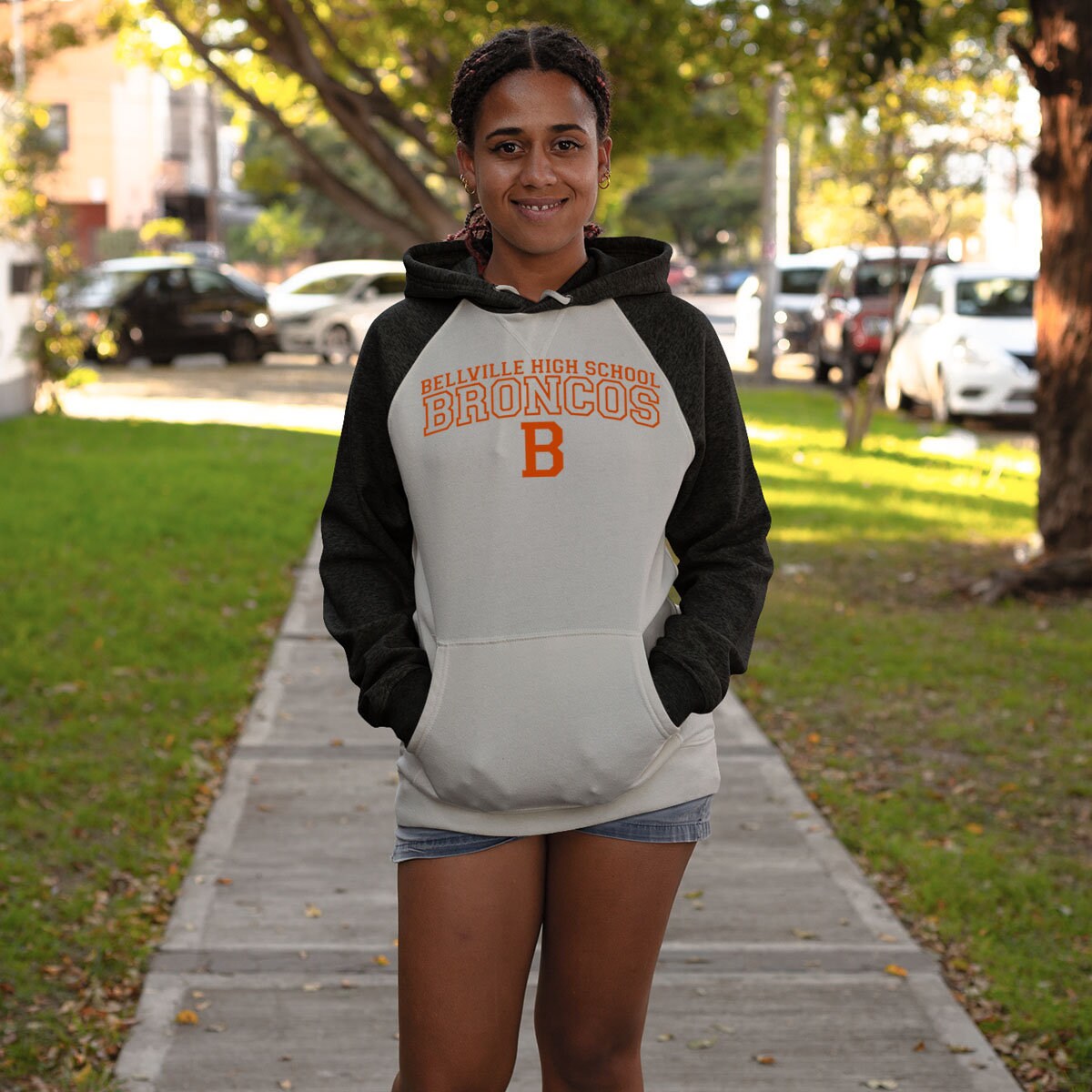 baseball style sweatshirt