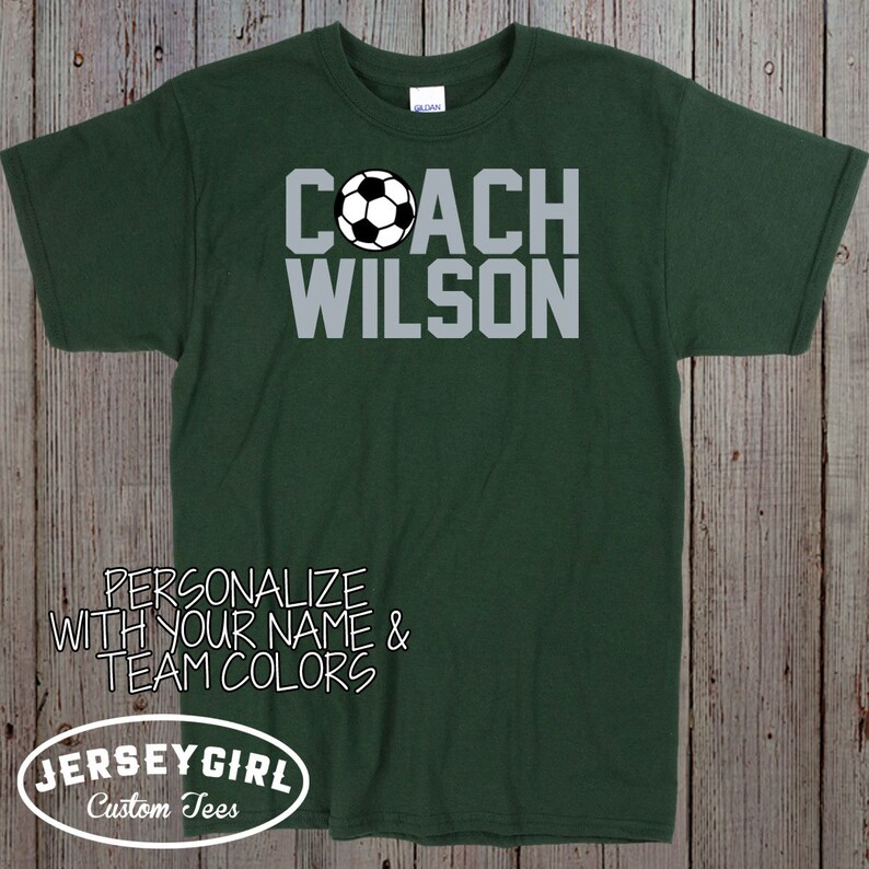 Personalized Soccer Coach Shirt Custom Soccer Coach Tshirt Etsy
