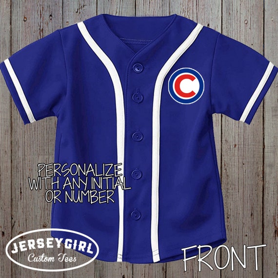 Custom Infant/Toddler Baseball Jersey, Baby Baseball Jersey, Personalized 1st Birthday Baseball Jerseys, Chicago Infant or Toddler Jersey