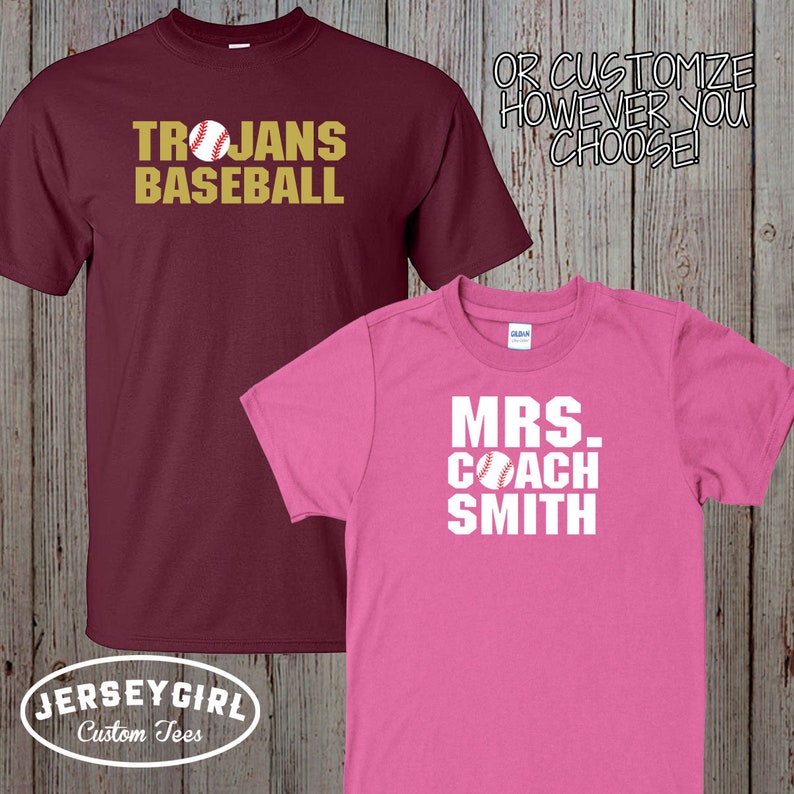 Custom Baseball Coach Shirt with Name Customized Baseball Etsy