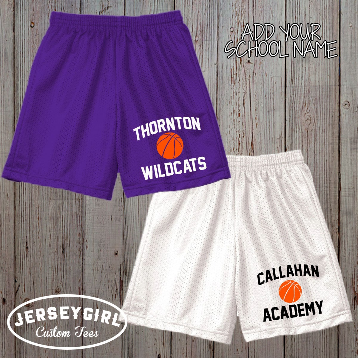 Custom Basketball Shorts With Team Name on Front Team 