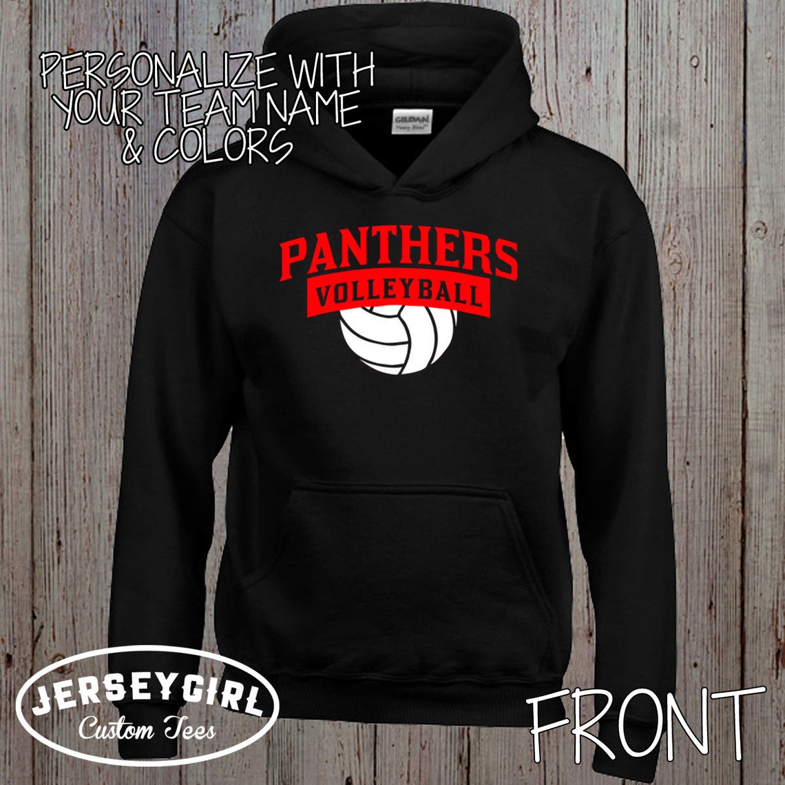 Volleyball Team Hoodie Custom Volleyball Sweatshirt With Name Etsy