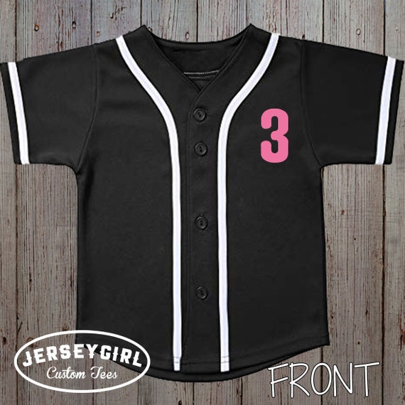 Custom Toddler Baseball Jersey w/Name, Customized Infant Baseball Jersey, 1st Birthday Baseball Jersey, Toddler Button-Down Baseball Jersey