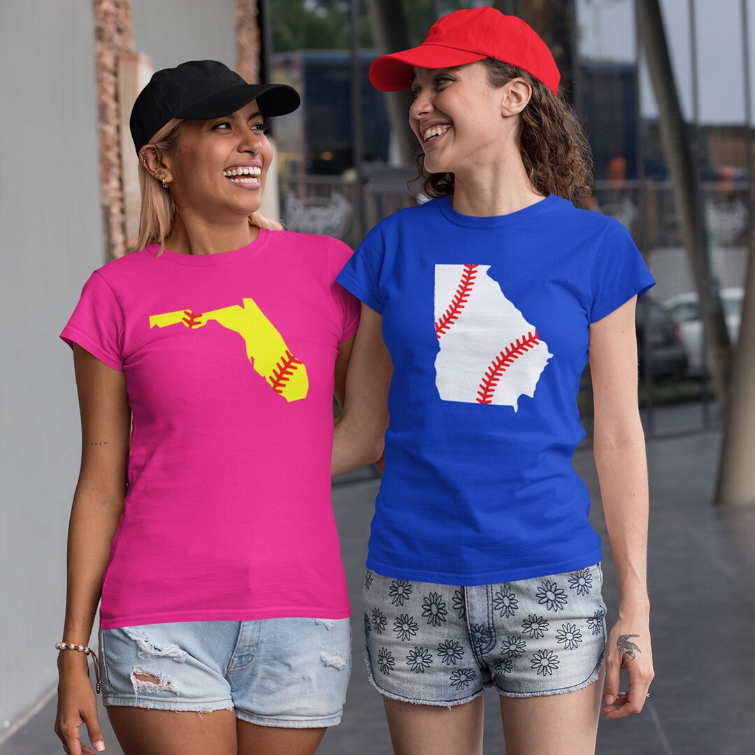 ANY STATE Custom State Baseball Laces Shirt Choose Your State Etsy