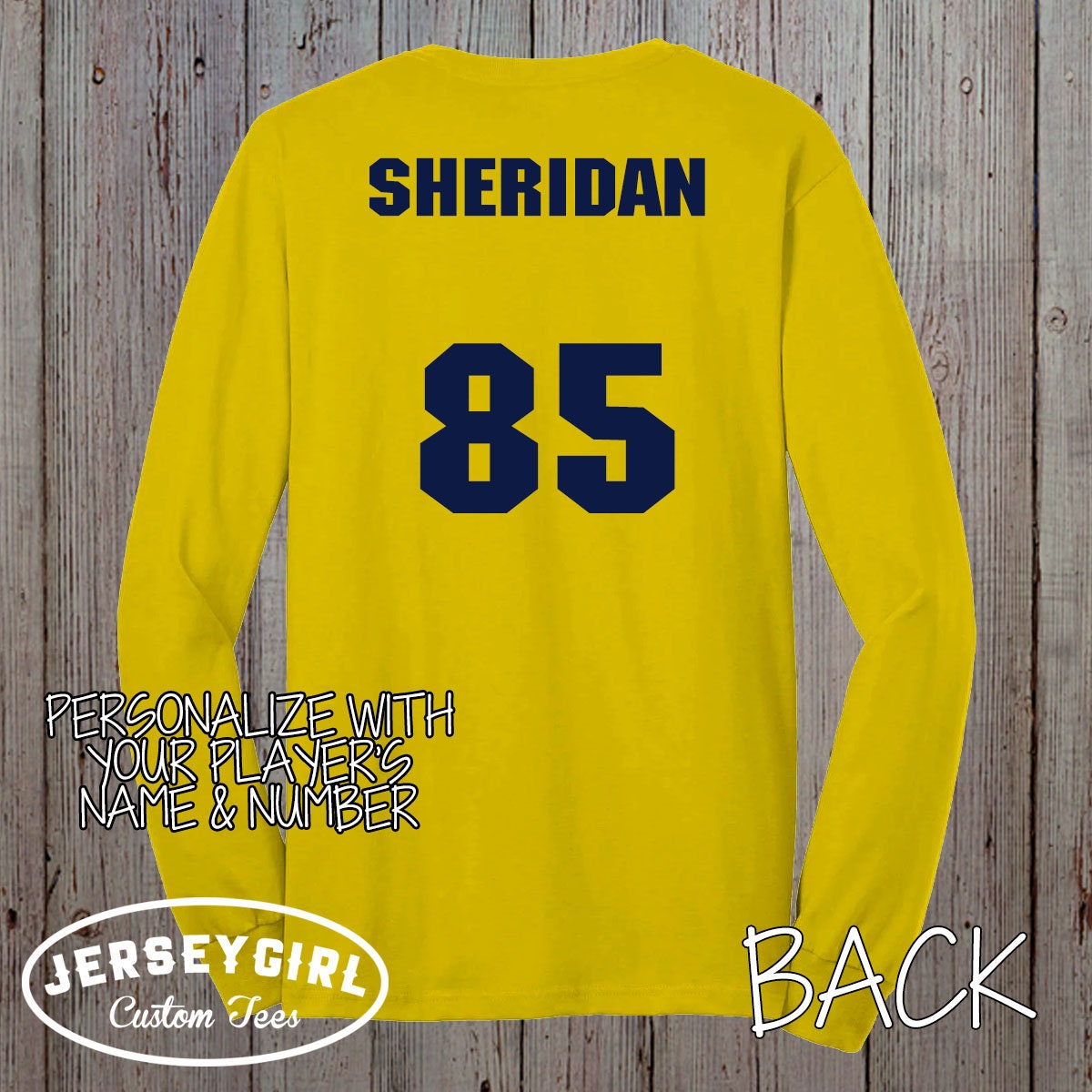Custom Long-sleeve Basketball Shirt With Name & Number, Long