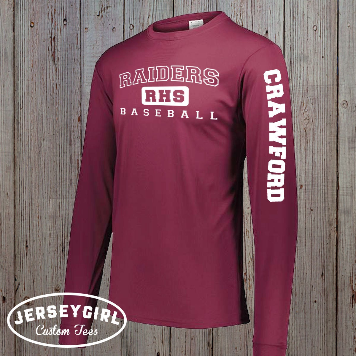 Custom LongSleeve High School Baseball Shirt with Name on Etsy
