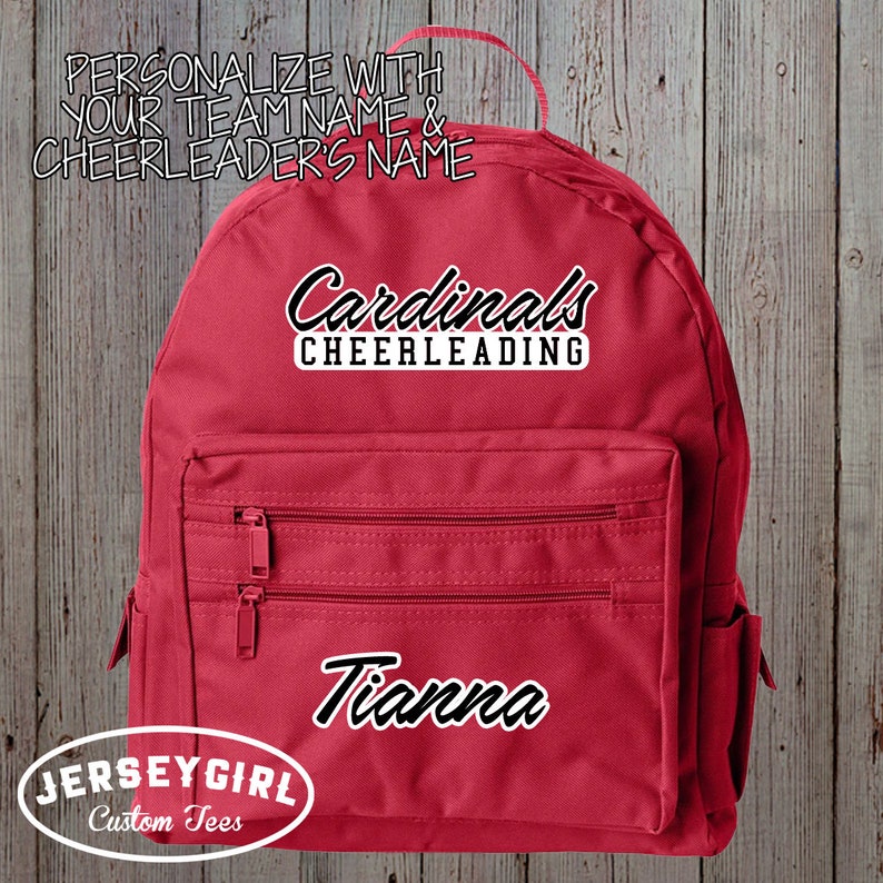 Custom Cheer Backpack with Name & Team Name Personalized Etsy