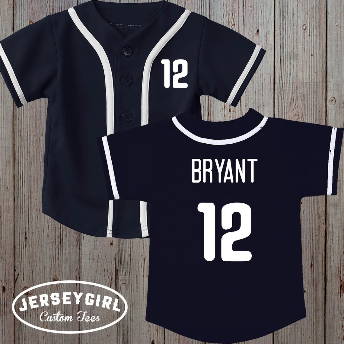 Custom Toddler Baseball Jersey w/Name Customized Infant Etsy