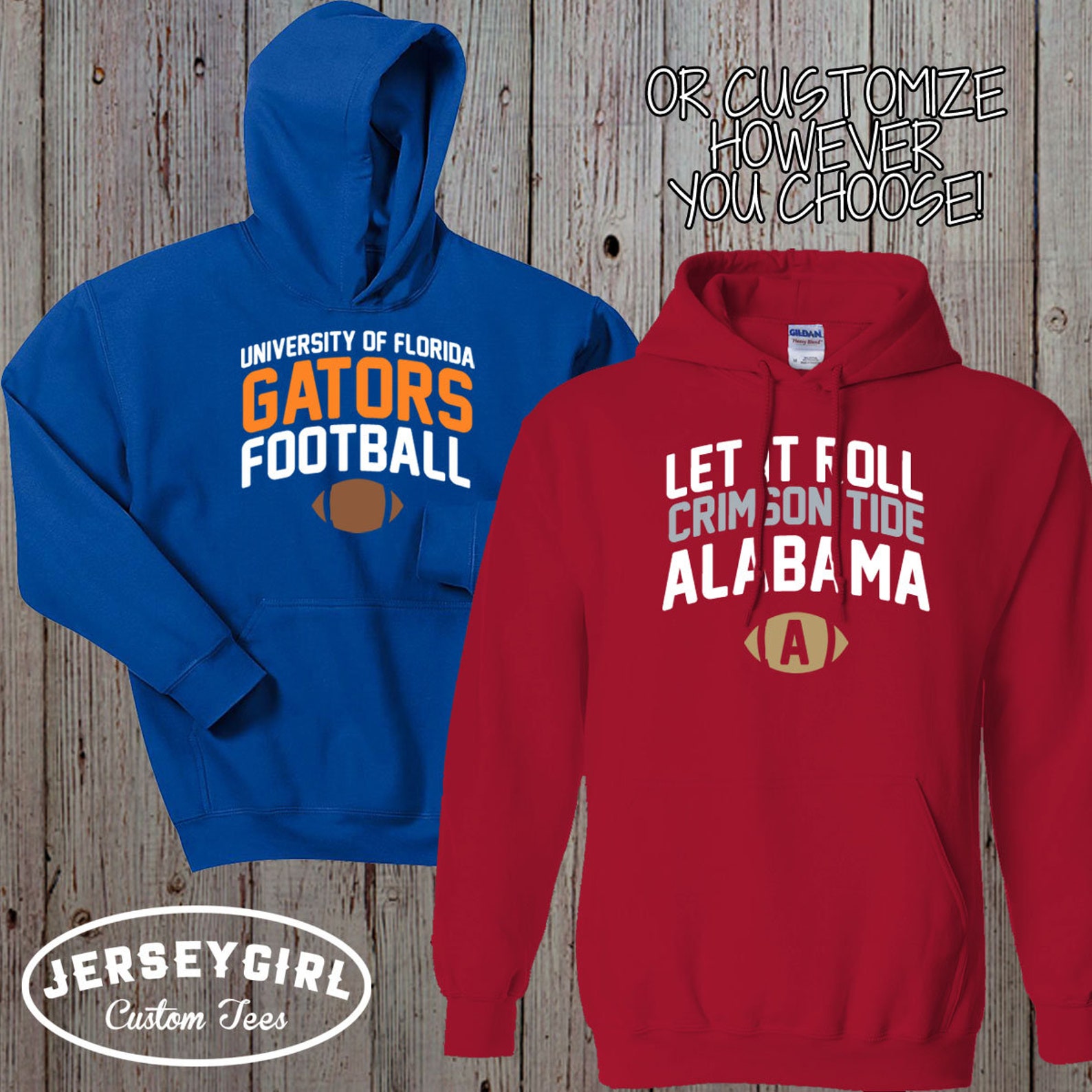 Custom High School Football Hoodie with Name & Number Etsy