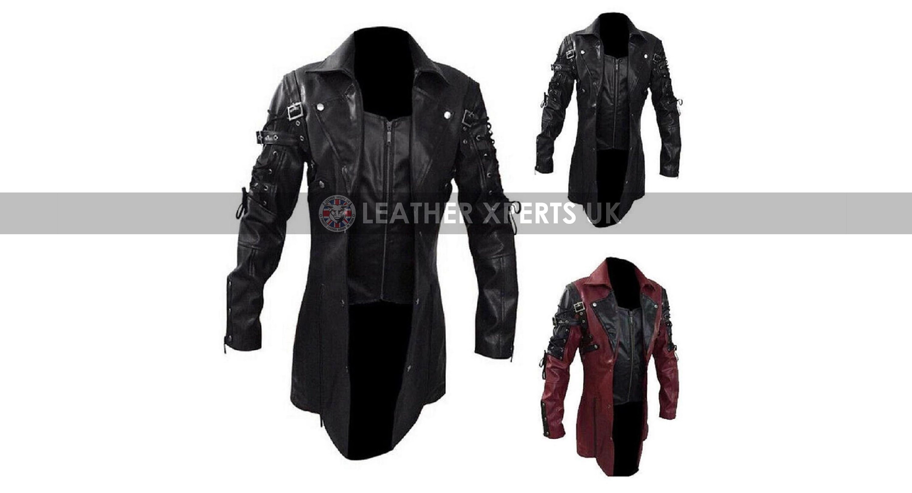 Mens Faux Leather Gothic Coat Handmade Steampunk Long Coat | Etsy