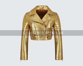 biker jacket gold hardware