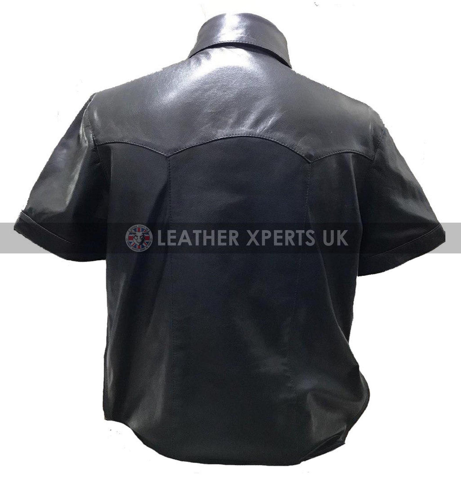 Mens Black Faux Leather Side Zipper Shirt Handmade PU Etsy