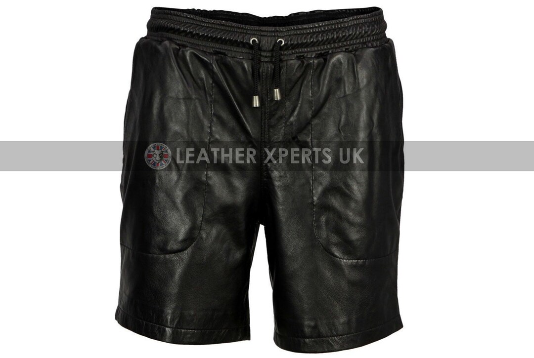 Mens Genuine Leather Basketball Shorts With Laces Hand Made Etsy
