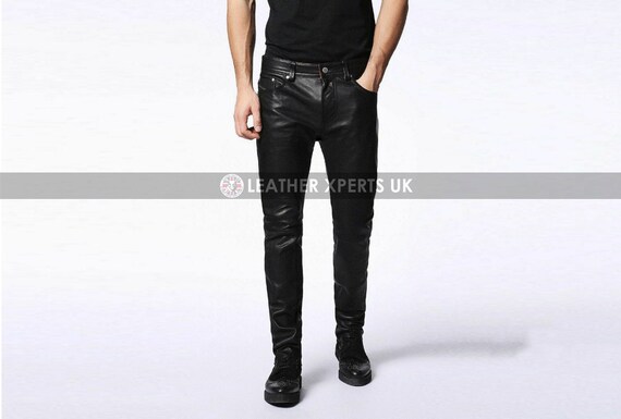 Mens PU Leather Slim Fit Motorcycle 