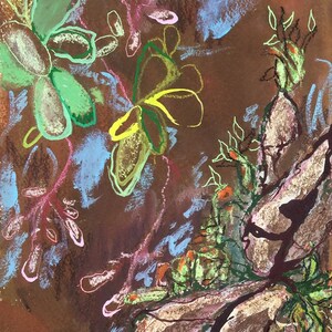 Original, Contemporary, Abstract Cactus Drawing