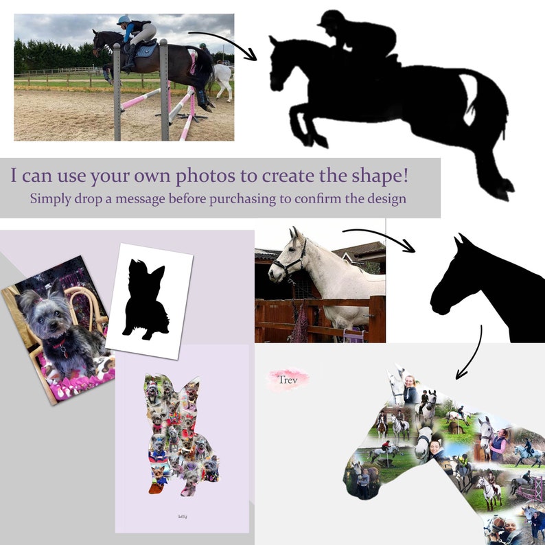 Horse Photo Collage Horse Owner Gift Horse Rider Present Pet Photo