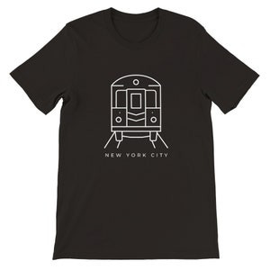 NYC Subway Train T-Shirt: New-York-Souvenir, Street Art Fashion Bild 2