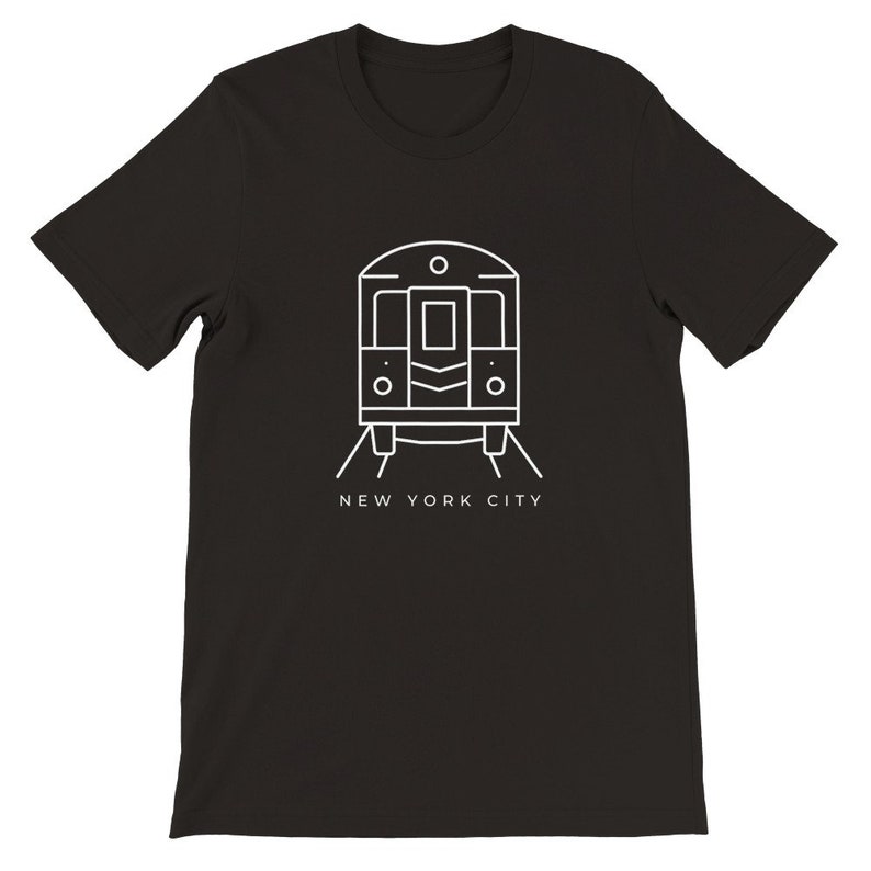 NYC Subway Train T-Shirt: New-York-Souvenir, Street Art Fashion Bild 2