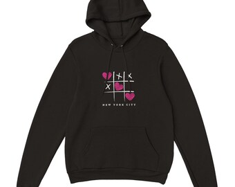 Tic Tac Toe Game Hoodie: Playful NYC Trendy Apparel