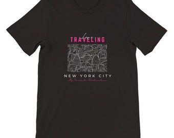 Maglietta grafica di New York: moda street art urbana, souvenir di New York