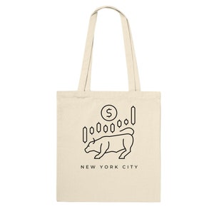 Wall Street Bull NYC, canva Tote Bag, shoulder bags, women&#39;s tote bags, tote bag design, tote purse, carryall bag, NY tote bag,