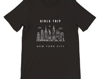 Maglietta con scritta "Viaggio tra ragazze a New York": maglietta ricordo di New York City
