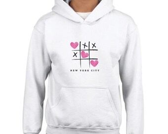 Playtime in the Big Apple: New York Tic Tac Toe Hoodie for Kids!