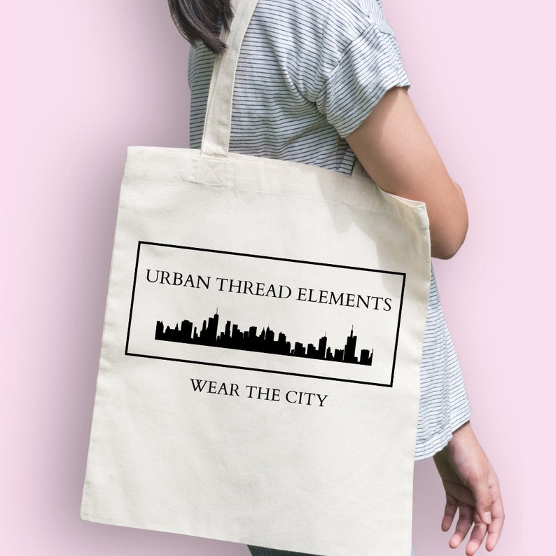 NYC Skyline Canvas Tote Bag - Thumbnail 2