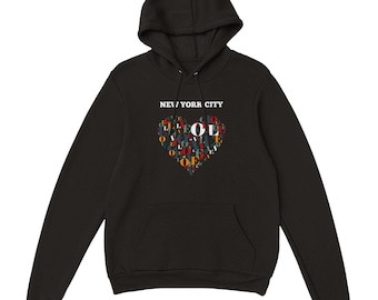 Love NYC, Premium Unisex Pullover Hoodie, nice hoodies for women, apparel