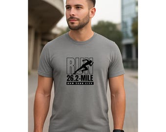 NYC Marathon T-shirt: 26.2 Mile Run, New York Souvenir
