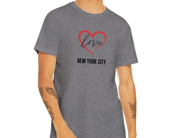 Maglietta Love New York City: maglietta unisex con la città iconica